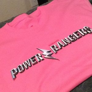 Pink power ranger tee